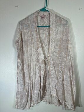 Victoria's Secret Beige Printed Lounge Robe